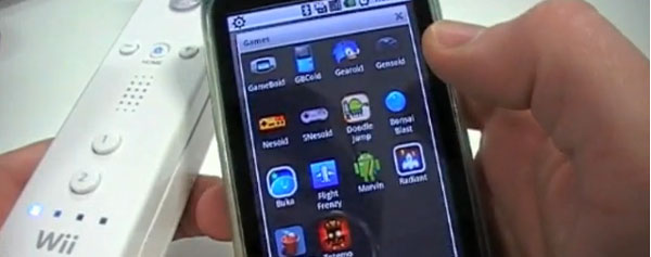 Android, controlado con el wiimote
